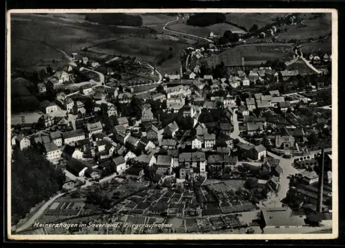 AK Meinerzhagen /Sauerland, Gesamtansicht vom Flugzeug aus