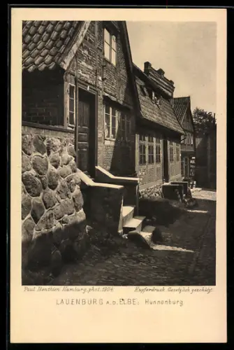 AK Lauenburg / Elbe, Teilansicht der Hunnenburg