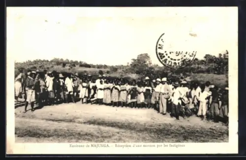 AK Majunga, Réception d`une mission par les Indigènes