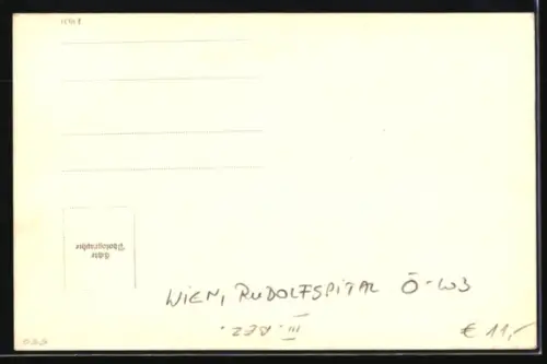 AK Wien, Strassenpartie am Rudolfs Spital