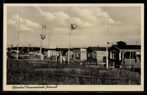 AK Travemünde, Ferienkolonie auf dem Priwall, n