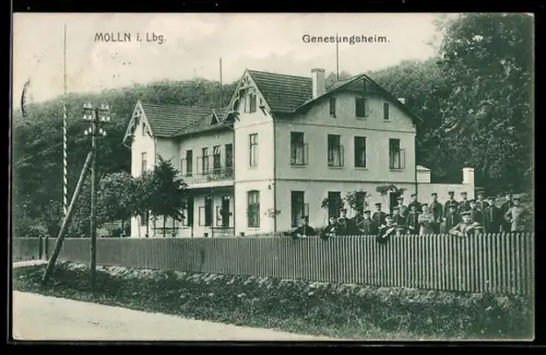 AK Mölln i. Lbg., Genesungsheim mit Soldaten