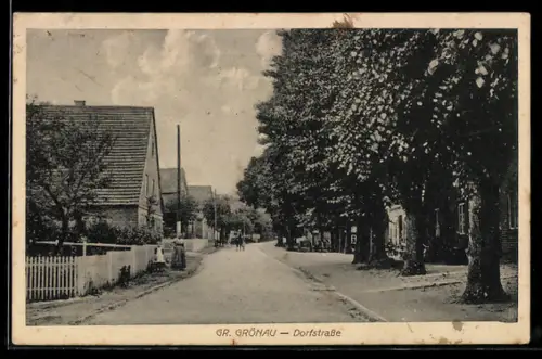 AK Gr. Grönau, Partie in der Dorfstrasse