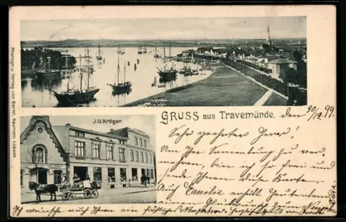 AK Travemünde, Hafenpartie, Handlung J.U. Kröger