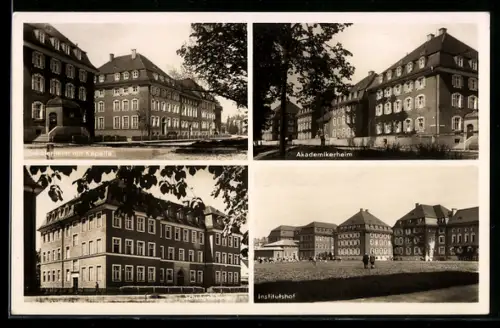 AK München, Schülerheim mit Kapelle, Akademikerheim, Institutshof