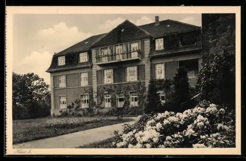 AK Bad Salzuflen, Christl. Erholungsheim Sophienhaus, Haus II, Gartenanlage