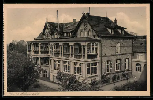 AK Bad Salzuflen, Christl. Erholungsheim Sophienhaus, Haus I, Seitenansicht