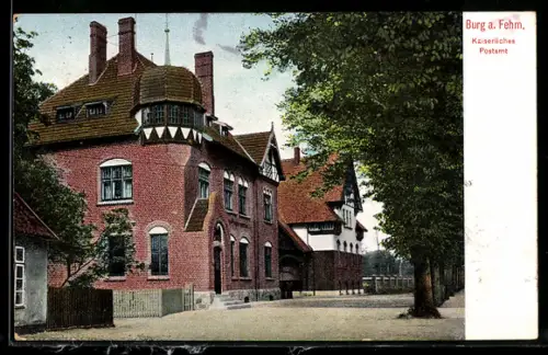 AK Burg / Fehmarn, Kaiserliches Postamt aus Backsteinen