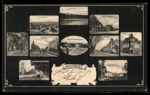 AK Geesthacht, Post, Kirche, Edmundsthal