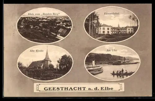 AK Geesthacht a. d. Elbe, Alte Kirche, Ufer, Edmundsthal