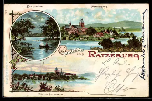 Lithographie Ratzeburg, 3 Ortspartien