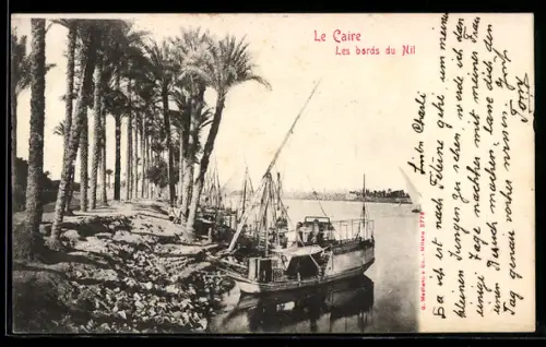 AK Le Caire, Les bords du Nil