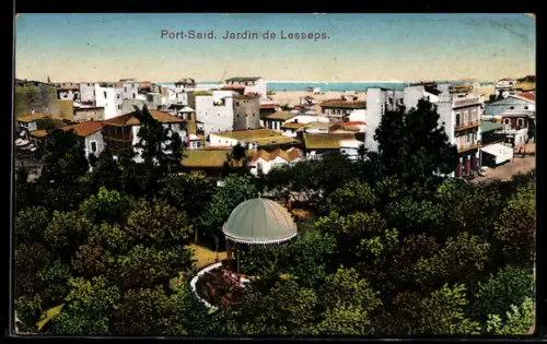 AK Port-Said, Jardin de Lesseps