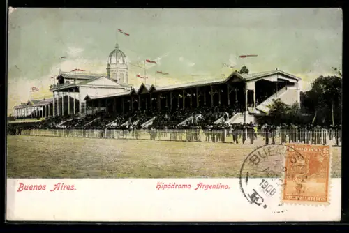 AK Buenos Aires, Hipódromo Argentino, Pferderennbahn, Pferdesport