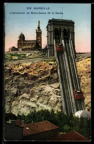 AK Marseille, L`Ascenseur de Notre-Dame de la Garde