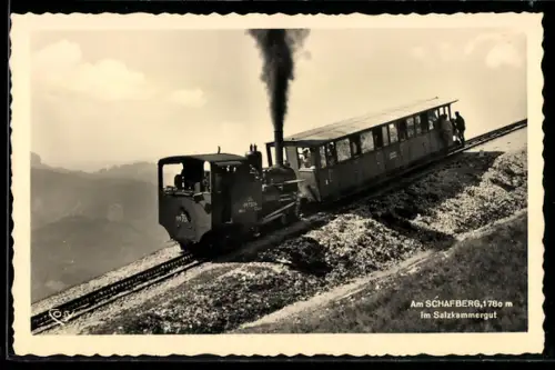 AK Salzkammergut, Bergbahn auf dem Schafberg