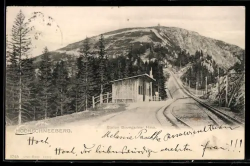 AK Hochschneeberg, Station Baumgartner Haus der Bergbahn