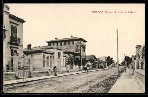 AK Málaga, Paseo de Sancha, Caleta