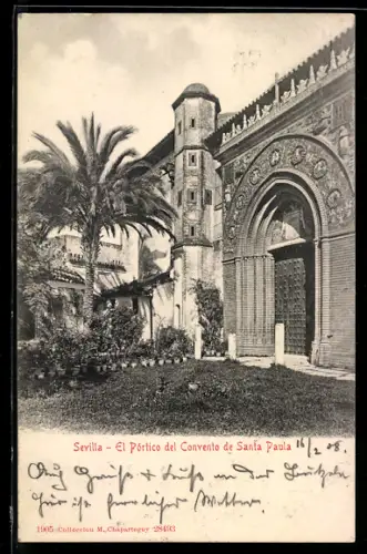 AK Sevilla, El Portico del Convento de Santa Paula