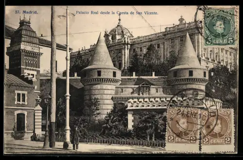 AK Madrid, Palacio Real desde la Cuesta de San Vicente