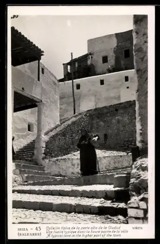 AK Ibiza /Baleares, Callejón tipico de la parte alta de la Ciudad