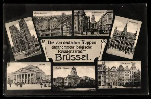 AK Brüssel, Der grosse Platz, Theater, Königshaus