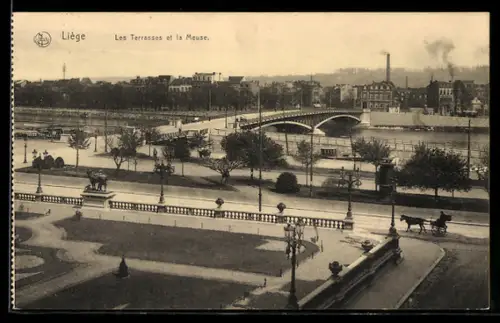 AK Liège, Les Terrasses et la Meuse
