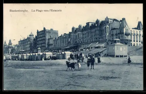 AK Blankenberghe, La Plage vers l`Estacade