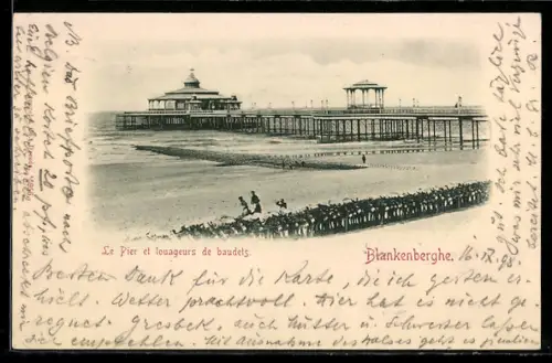 AK Blankenberghe, Le Pier et louageurs de baudets