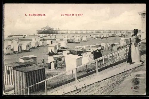 AK Blankenberghe, La Plage et le Pier