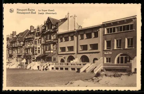AK Nieuport-Bains, La Digue, Ouest