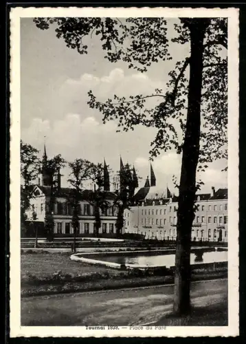 AK Tournai, Place du Parc, 1939