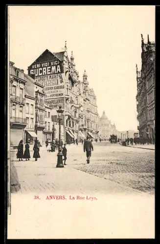 AK Anvers, La Rue Leys