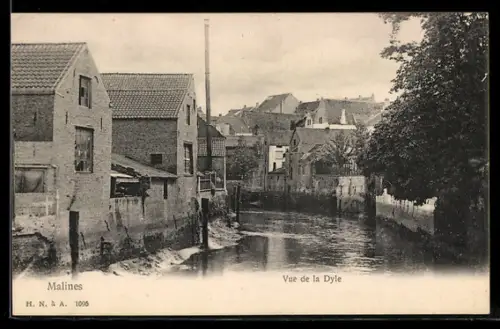 AK Malines, Vue de la Dyle