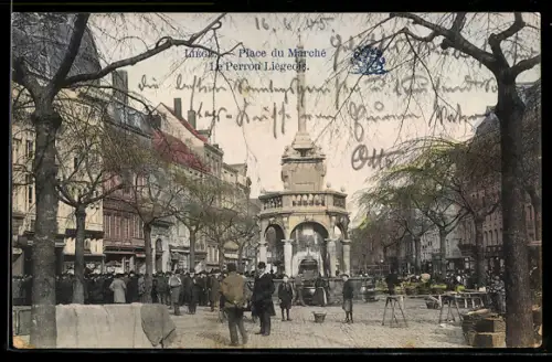 AK Liége, Place du Marché, Le Perron Liégeois