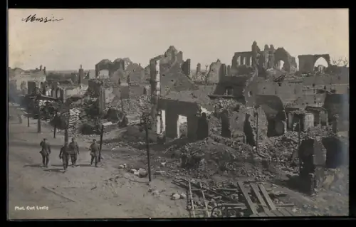 AK Messines, Zerstörte Ortspartie