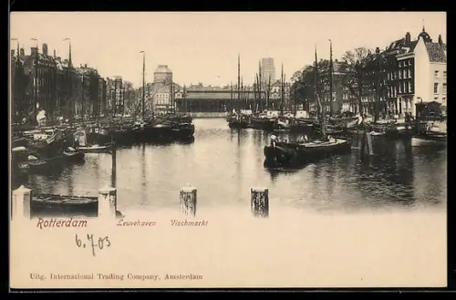 AK Rotterdam, Leuvehaven, Vischmarkt