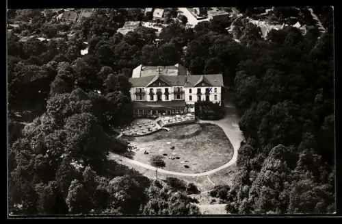 AK Berg en Daal /Nijmegen, Grand Hotel Groot Berg en Dal, Fliegeraufnahme