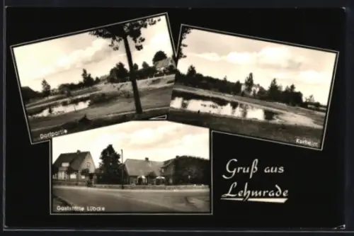 AK Lehmrade, Gasthaus Lübcke, Dorfpartie, Kurheim