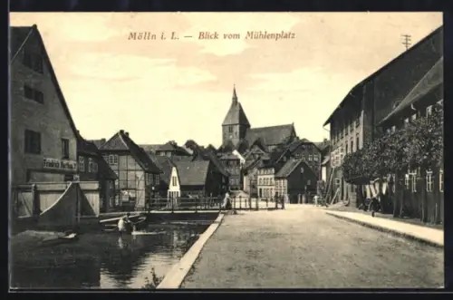 AK Mölln i. L., Blick vom Mühlenplatz, Friedrich Hartkop