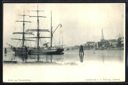 AK Travemünde, Blick in den Hafen