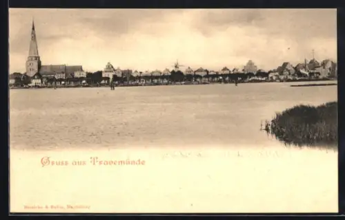 AK Travemünde, Ortsansicht mit Uferpromenade