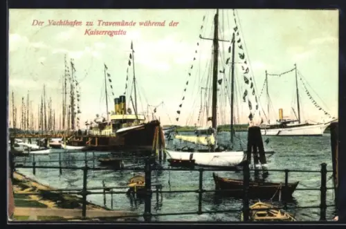 AK Travemünde, Yachthafen während der Kaiserregatta