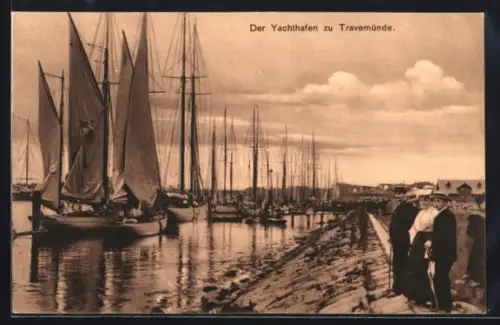 AK Travemünde, Yachthafen mit Segelbooten