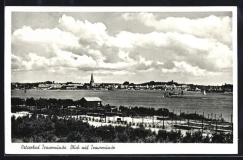AK Travemünde, Panoramablick auf die Stadt