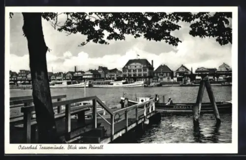 AK Travemünde, Blick vom Priwall, Personenfähre
