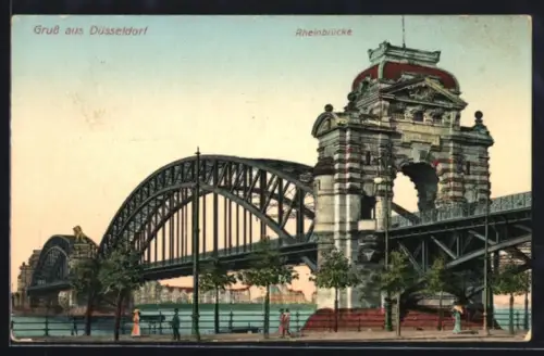 AK Düsseldorf, Rheinbrücke