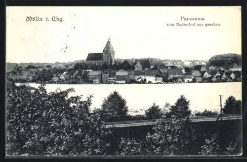 AK Mölln i. Lbg., Panorama vom Doctorhof aus gesehen