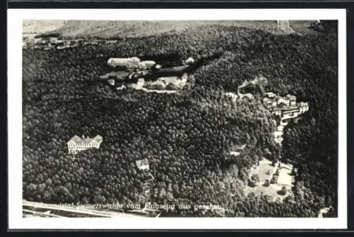 AK Geesthacht /Elbe, Heilstätte Edmundstal-Siemerswalde, Ortsansicht vom Flugzeug aus gesehen