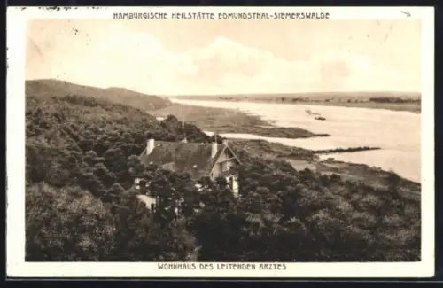 AK Geesthacht a. Elbe, Hamburgische Heilstätte Edmundsthal-Siemerswalde, Wohnhaus des leitenden Arztes